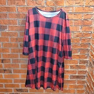 NWOT Buffalo Plaid Dress XXL